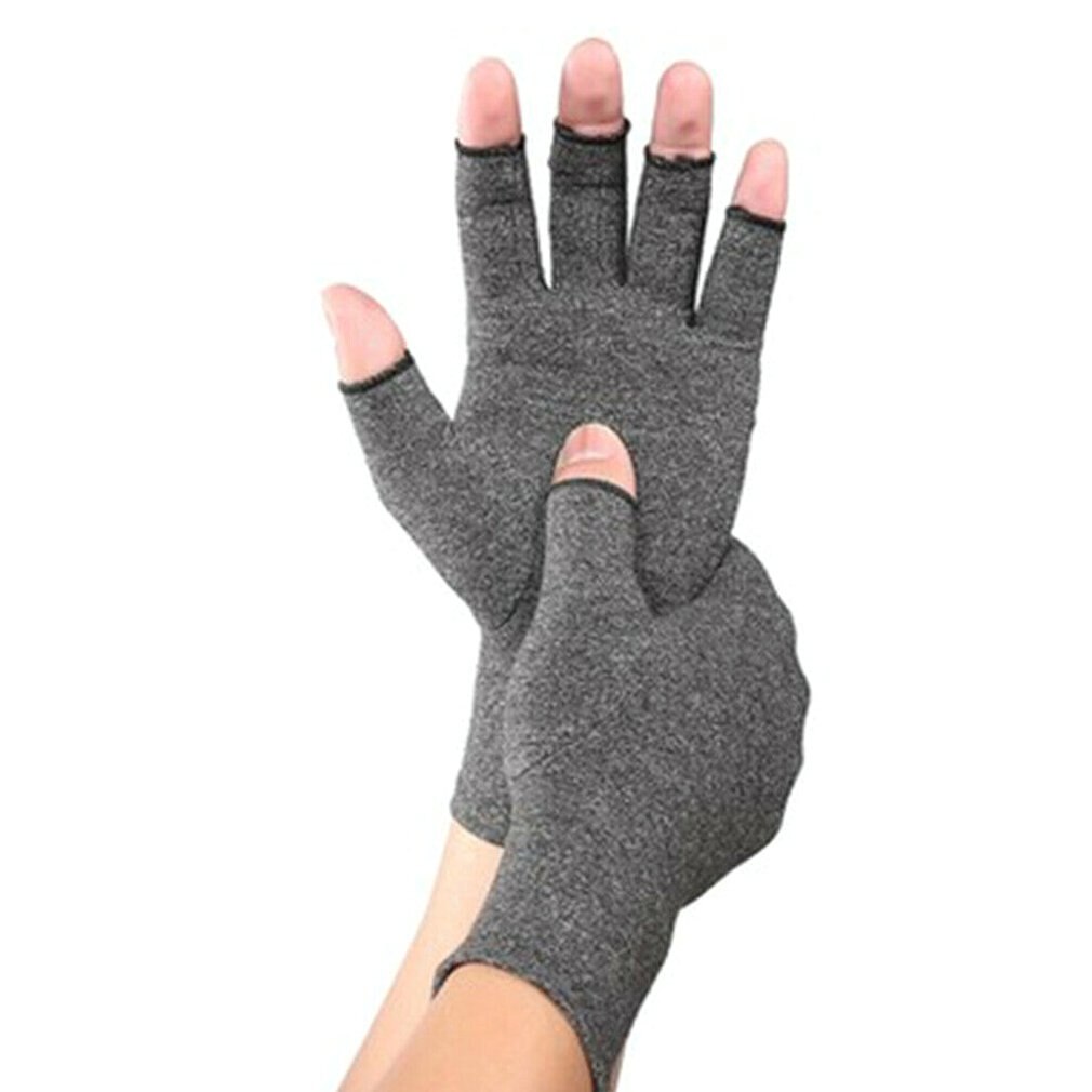 Gigt kompression handsker skridsikker åndbar sundhedspleje halv finger handsker rehabilitering træning smertelindring