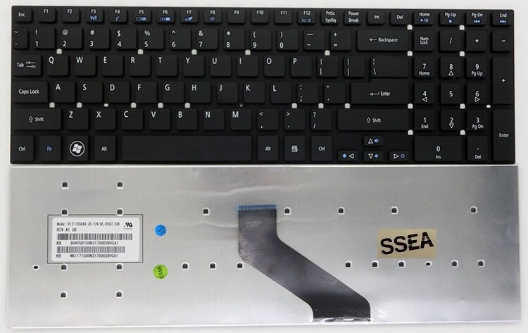 SSEA US keyboard black For Acer Aspire E1-572G 570 510 E5 571 E572 E5 551 Laptop keyboard no frame