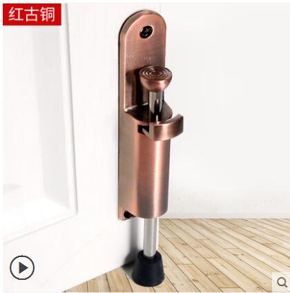 Heavy Duty Door Stopper Zinc Alloy Spring Loaded Step-On doorstop Adjustable Kickdown Door latch Holder Door Buffer Hardware: B