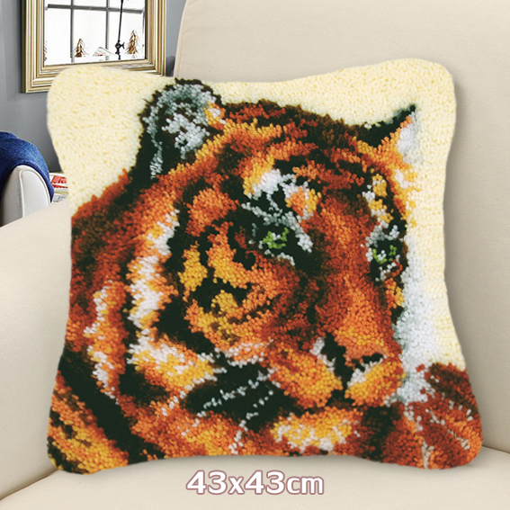 Do It Yourself Latch Hook Kits Diy Smyrna Birthday Knooppakket Latch Hook Pillow Cross Pillows Embroidery Pillows: BZ351 43x43cm