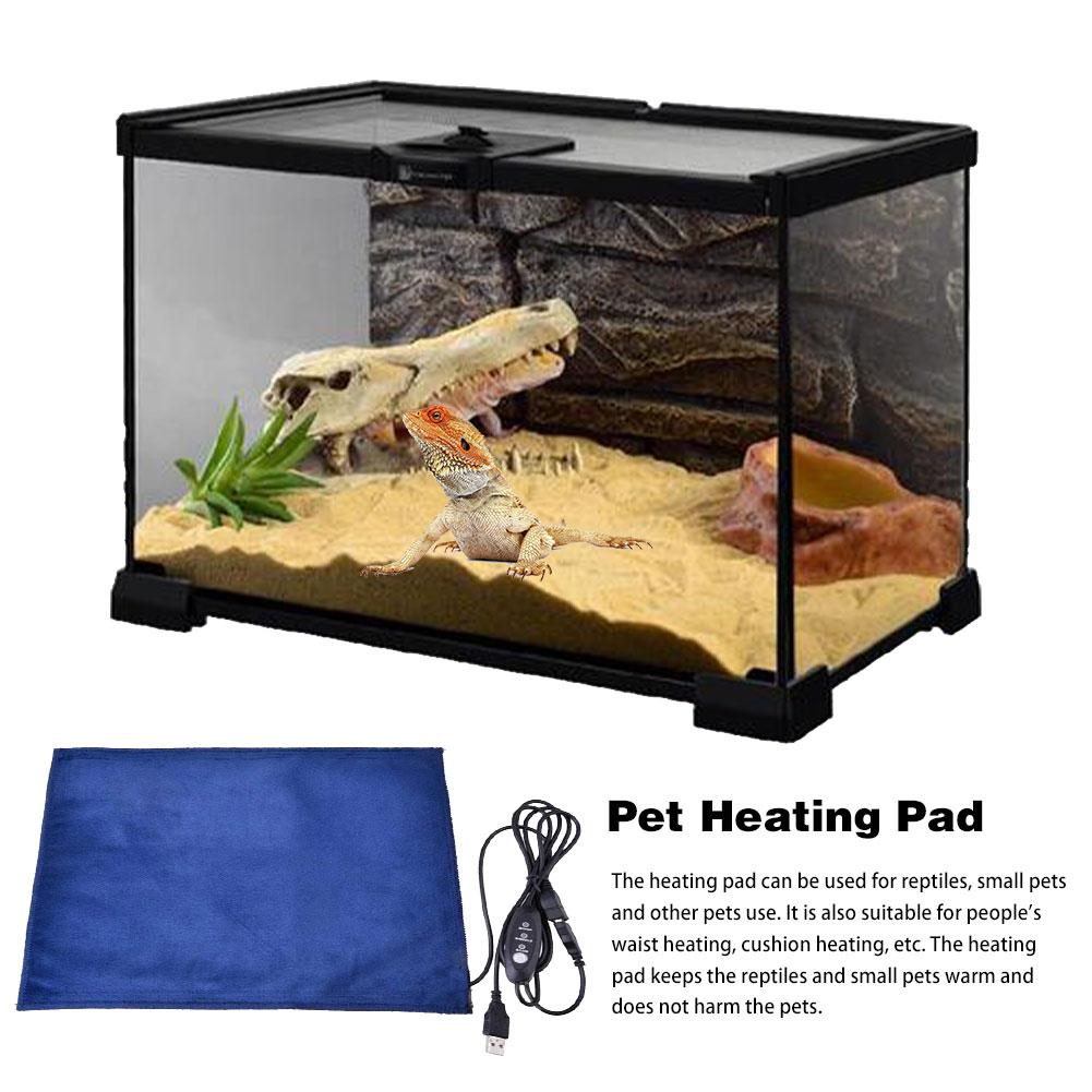 Tanque de terrario, Reptiles, tapete de calor, regulador ajustable de temperatura, almohadillas de calentamiento para mascotas, manta eléctrica para Reptiles, suministros para Reptiles