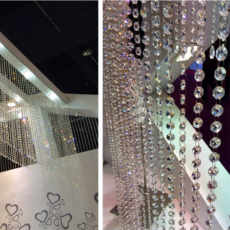 Perle krystal glas perle gardin luksus stue soveværelse vindue dør bryllup indretning