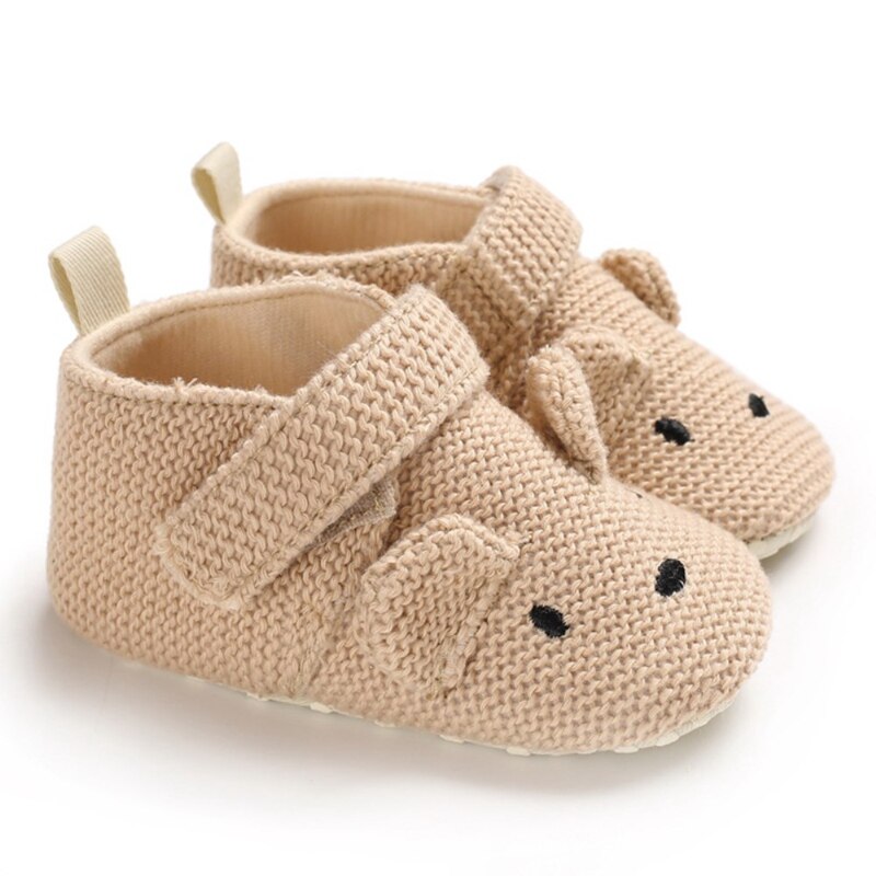 Inverno Caldo Scarpe per Bambini Stivali Delle Ragazze e Dei Ragazzi Del Fumetto Stivaletti Da Neve Antiscivolo per Bambini Piatto Carino casuale: Cachi / 12