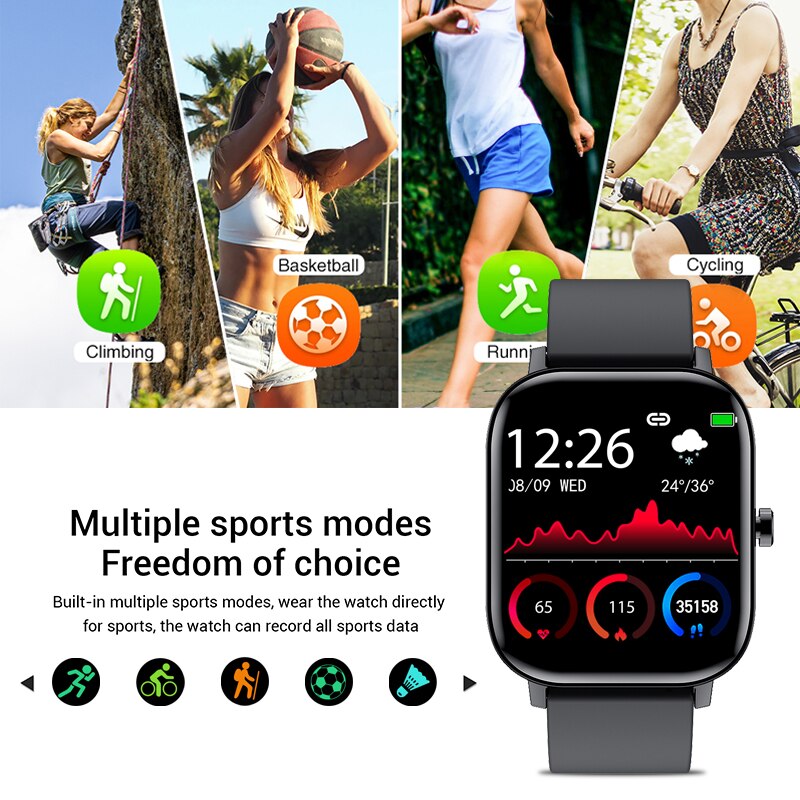 LIGE Men Smart Watch Wristband Men Women Sport Clock Heart Rate Monitor Sleep Monitor Bluetooth Call Smartwatch for phone