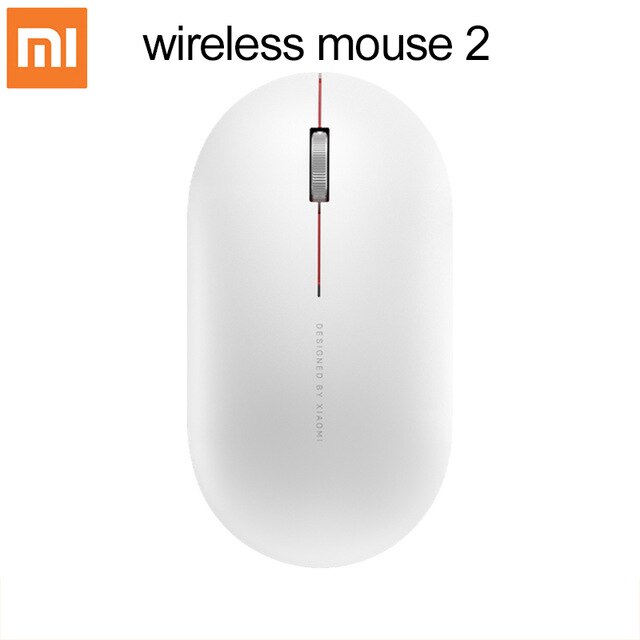 Xiaomi Wireless Mouse 2 2.4GHz 1000dpi Game Mouses Optical Mouse Mice Mini Ergonomic Portable Mouse: mouse 2 white
