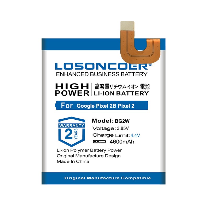 Losoncoer BG2W 4500 Mah Batterij Voor Htc Google Pixel 2B Pixel 2 Muski Mobiele Telefoon Vervangende Li-Ion Batterijen Gratis Tools