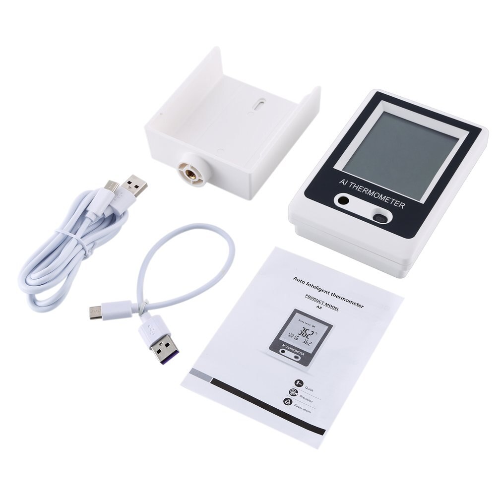 Non-contact Automatic Intelligent Thermometer Wall Mounted Human Body Infrared Thermometer Rapid Temperature Measurement