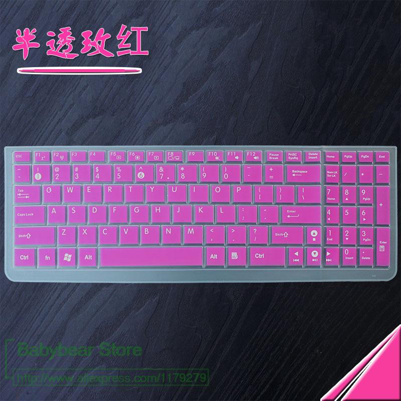 Silicone 17.3 Inch Laptop For Asus Vivobook Pro N752 Series N752Vx K751Lx A751 A751Lx Zx70 Vw6700 17 Keyboard Cover Protector: rose