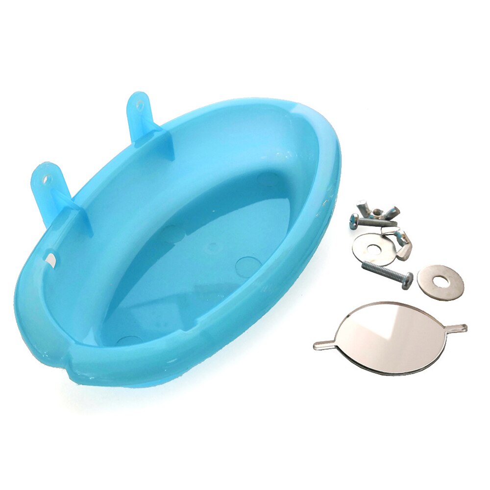 Bird Bathtub With Bird Mirror Small Oval Bird Bathtub Pet Cage Accessories Parrot Bath Shower Bathing Supplies Standing Box