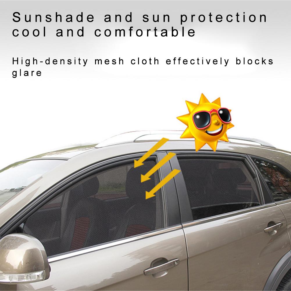 Sommer zonnescherm auto achterruit hickened mesh bil solskærm beskyttelse vindue mesh solskærm magnetisk gardin parasol coche