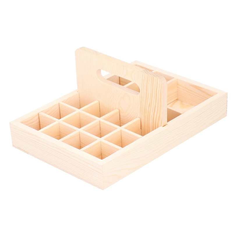 Pojemnik na olejki eteryczne 21 siatek drewniany pojemnik na olejki eteryczne lakier robić paznokci aromaterapia pudełko typu Organizer robić wystroju domu