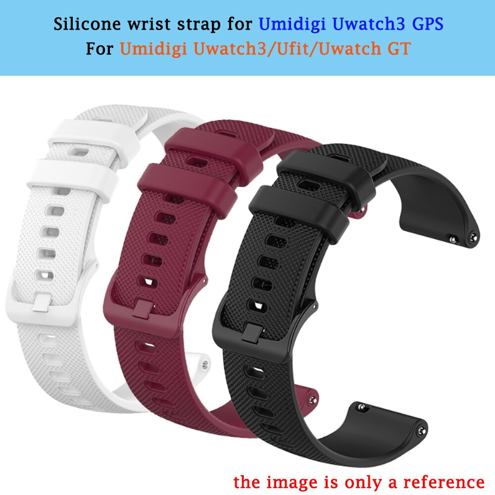 silicone wrist band for Umidigi Uwatch3 GPS smart watch accessories replacement strap for Umidigi Ufit/Uwatch GT bracelet loop