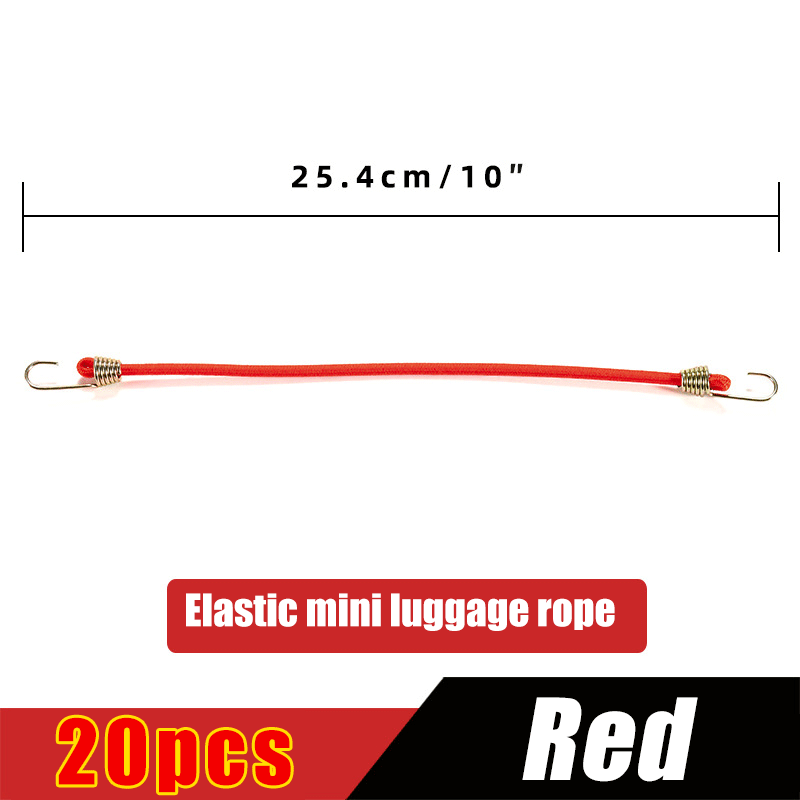 Elastic Bungee Cord Heavy Duty Luggage Straps Rope Hooks 25cm Stretch Tie Tent Outdoor Accessories: green