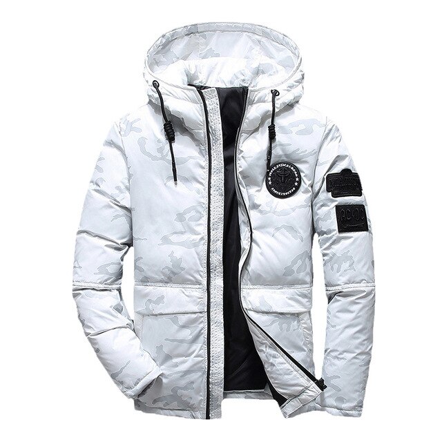 Mannen Winter Veer Jas Heren Hooded Camouflage Parka Jassen Wit Heren Dikke Jas Ultralight Donsjack Mannelijke Donsjas