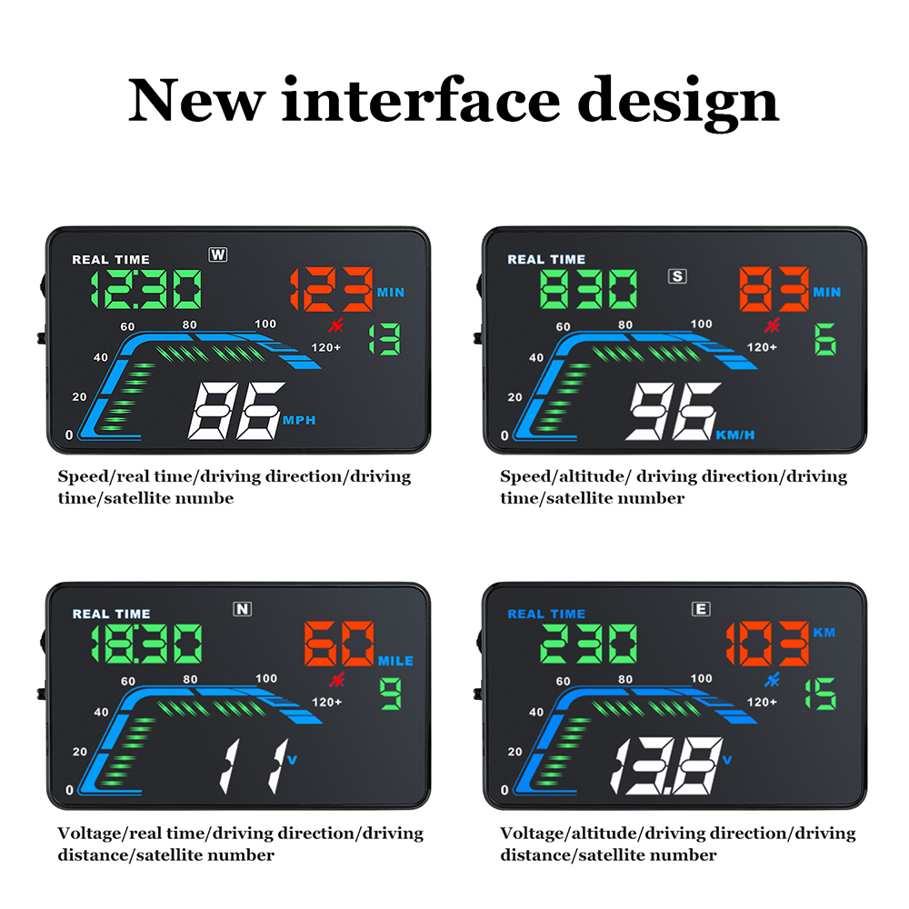 Projecteur de pare-brise avec affichage Hud Q7 gps, compteur de vitesse pour voiture, miroir, vélo moto, accessoires automobiles, alarme, DP-LANJIE