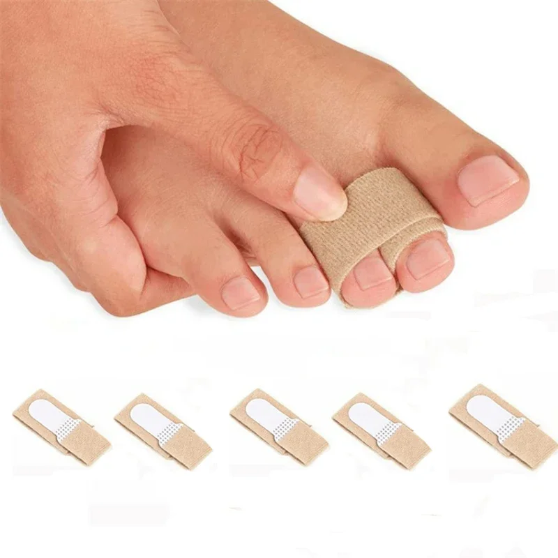 Zehen Finger Haarglätter Hammer Zehenband Hallux Valgus Korrektor Bandage Zehenspreizer Schiene wickelt Fußpflegezubehör: Licht Gelb