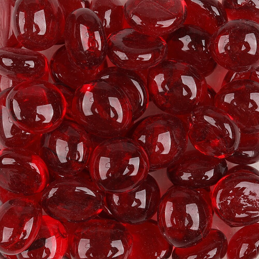 200g/ 65 pcs 13-18mm small Transparent Glass gems Glass drops Glass Nuggets Glass beads DIY craft mosaic red blue white black: XR52