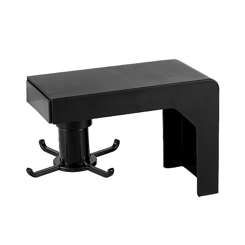 360 Degree Rotating Home Hanger Durable Cabinet Storage Rack PP Home Household Shelf Hanger Clothes Wall Mount Spatula Glass Mug: 4 Hooks