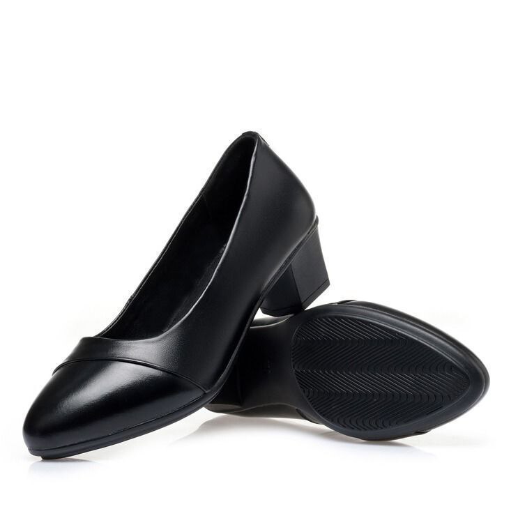 Escarpins souples à talons bas pour femmes, chaussures simples confortables à semelles souples, sandales pour mères d&#39;âge moyen, chaussures de travail à mi-talon, 2022
