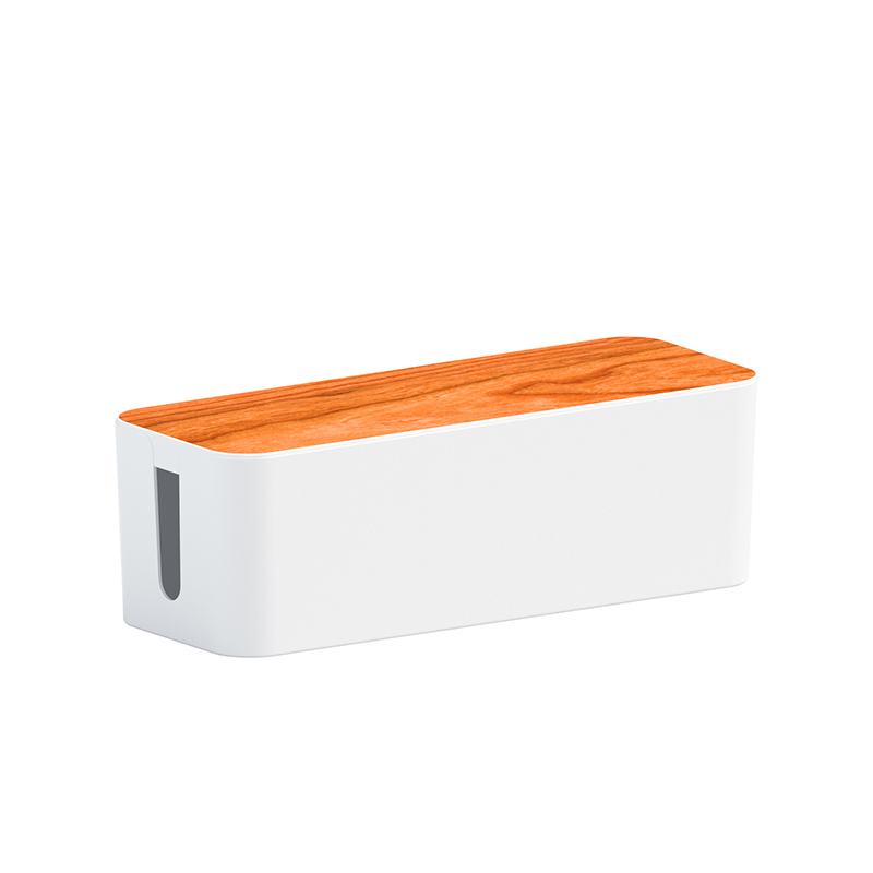 Caja de gestión de cables, kit de gestión de cables para regleta para ocultar cables, cajas organizadoras de cables, para el hogar y la oficina: L / Rosa