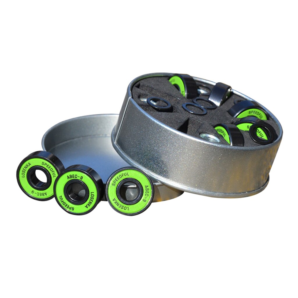 Premium Skateboard Bearings Pro Longboard Bearings ABEC-9 with Storage Box Steel Bearings Skateboard Roller Wheel