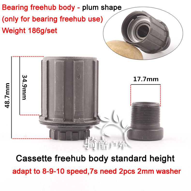 montagna bicicletta Ruota Libera Del Corpo per Branello Della Sfera E Cuscinetti Mozzi di Montaggio in Acciaio Sedile cassetta Corpo Del Mozzo Del Manicotto per 7- 8-9-10-11 Velocità