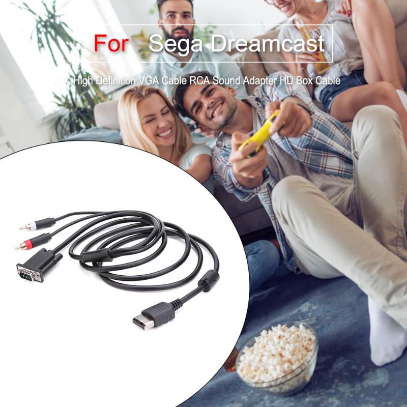 Cable VGA de alta definición, adaptador de sonido RCA, Cable de caja HD para Sega Dreamcast, accesorios de juego, piezas periféricas