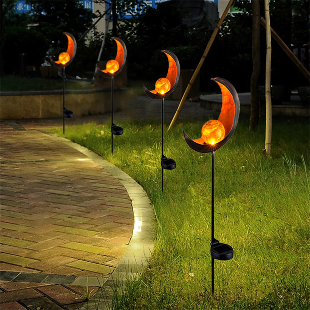 Led Solar Flame Licht Zon Maan Led Tuin Licht Vlam Effect Lamp Waterdichte Outdoor Verlichting Landschap Solar Decoratieve Licht