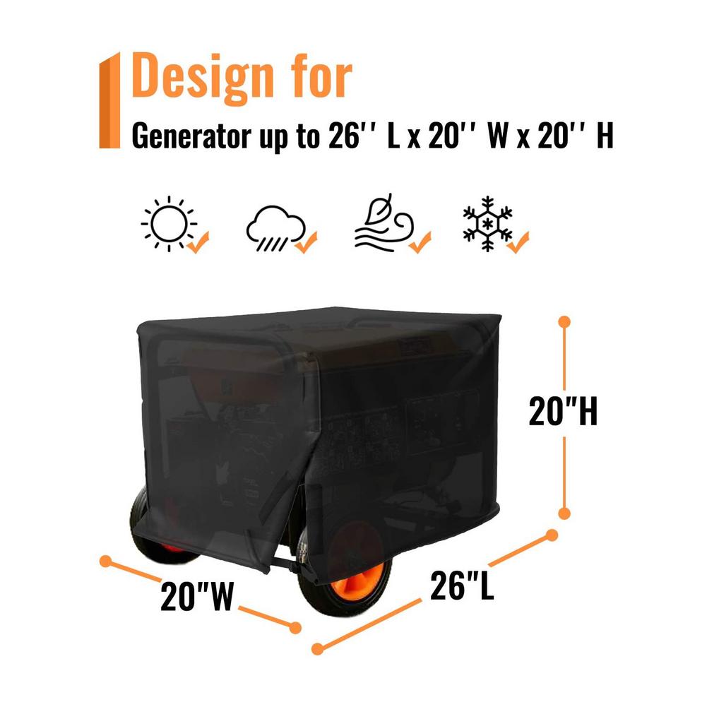 32x24x24 Inch Generator Cover Windproof Protective Covers Canopy Shelter Waterproof Oxford Cloth All-Purpose Covers Accessories