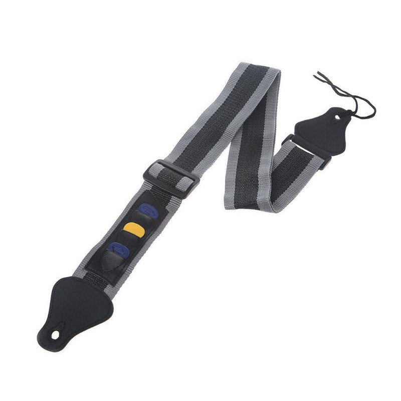 Lichtgewicht Gitaar Houder Riem Voor Akoestische Bas Ukelele Muziekinstrument Deel Nylon Gitaarband Riem Met Drie Picks