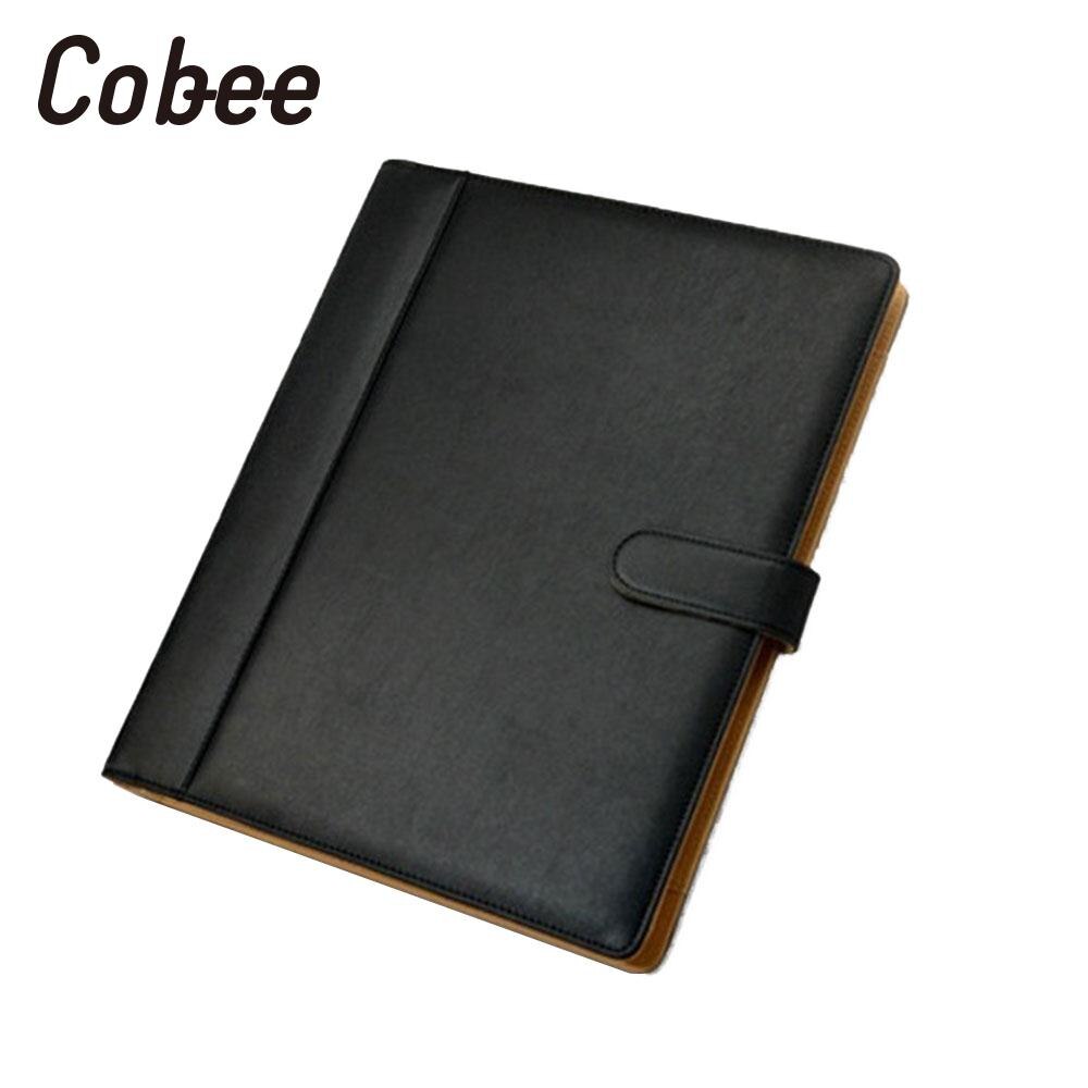 A4 PU File Folder Ring Binder Display Notebook 8 Packets Folders With Calculator Document Bag Organizer Business Office Supplies