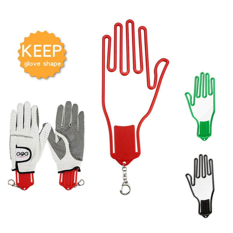 Plast sport golf handskeholder med nøglering plast handske rack tørretumbler bøjle værktøj