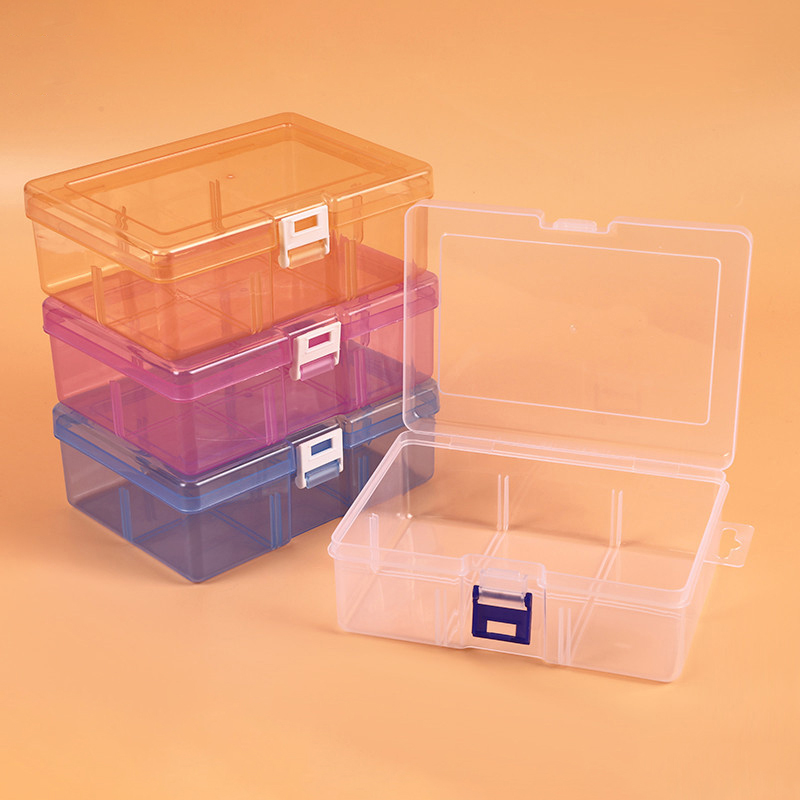 Transparent Plastic Storage Boxes For Jewelry Hardware Accessories Small Items DIY Crafts Cosmetic Storage Box Container: Default Title