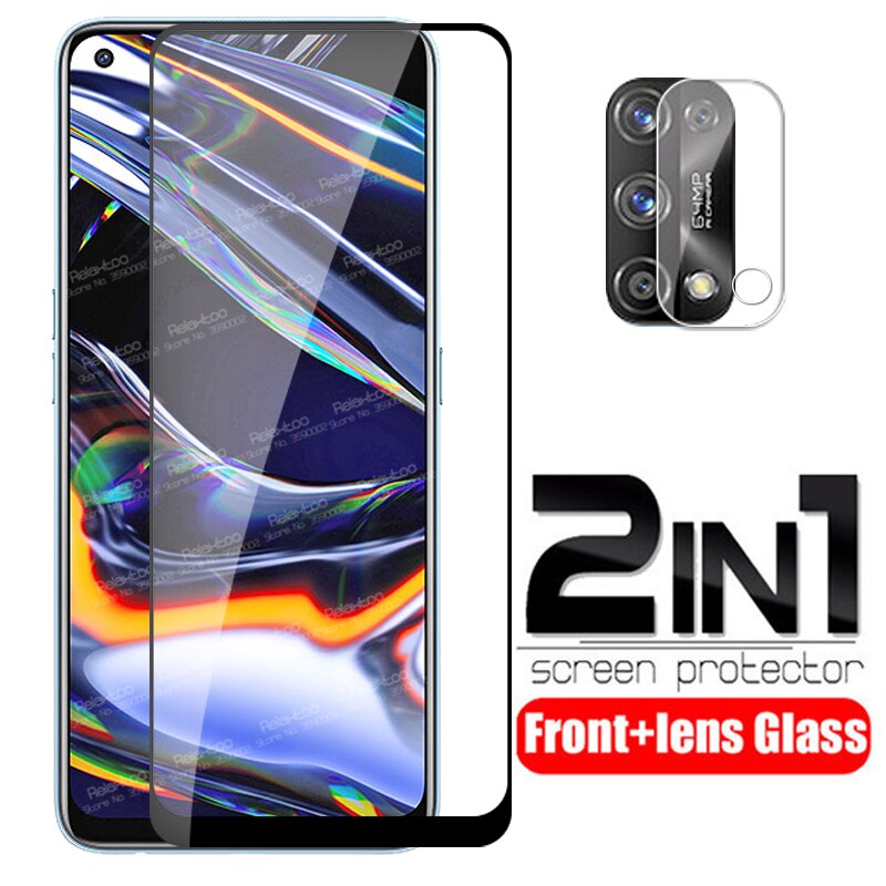 Für Oppo Realme 7 Pro Glas Kamera Objektiv Schutz Glas Realmy Realmi 8 8Pro 7pro realme7 Gehärtetem Screen Protector Abdeckung film: 2in1 1Front 1camera / For Realme 8