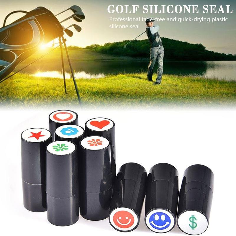 Skala boll spik sport stämpel stämpel golfboll stämpel åtgärd korrigeringsanordning inte blekna 3 färg silikon fritidsspel