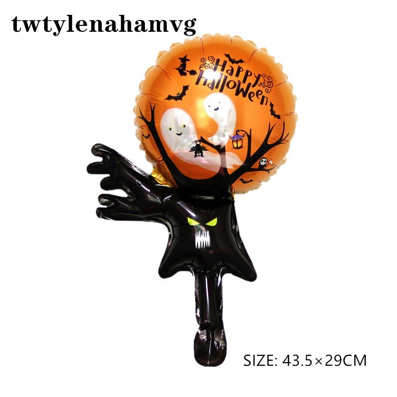 Couleur Mini taille Halloween dessin animé modèle 18 pouces rond feuille d'aluminium ballon préféré des enfants fête décoration jouet: 11 mini size