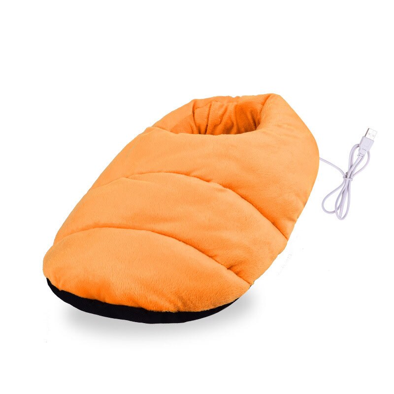 Chauffe-pied électrique USB chauffe-pied intégré hiver maison bureau sécurité démarrage pied couverture coussin chauffant: Orange