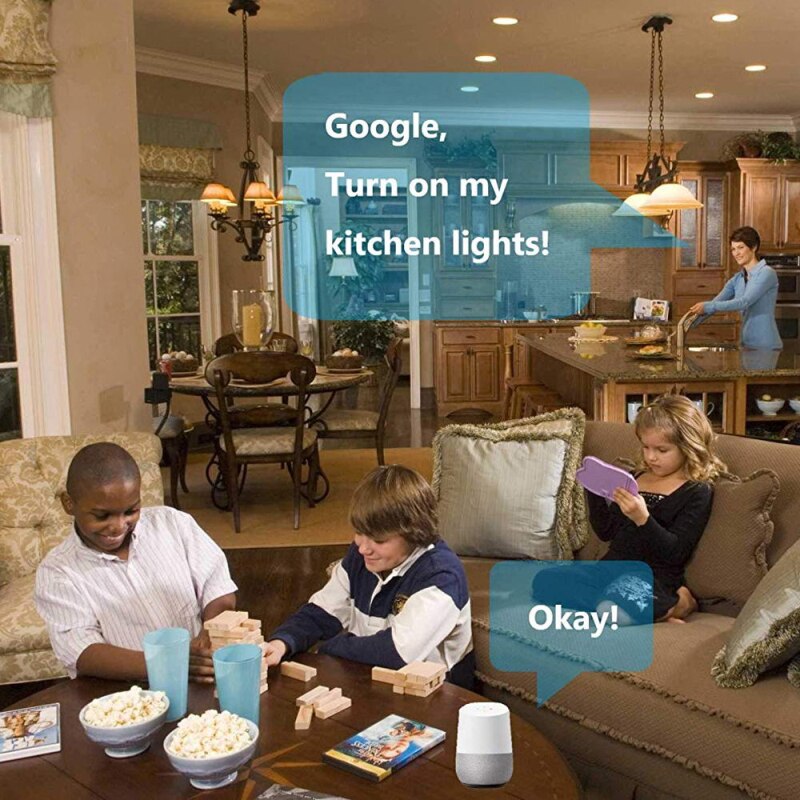 E27 B22 Wi-Fi Smart Led Light Bulb 15W Dimmable RGBW Lamp Work With Alexa And Google Home Assistant For Smart Life Tuya APP