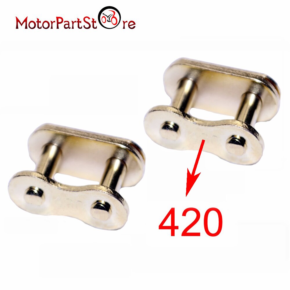 2pcs Gold 420 Joining Drive Chain Split King Link for Pit Dirt Bike ATV Quad Motorcycle Motocross Part D15