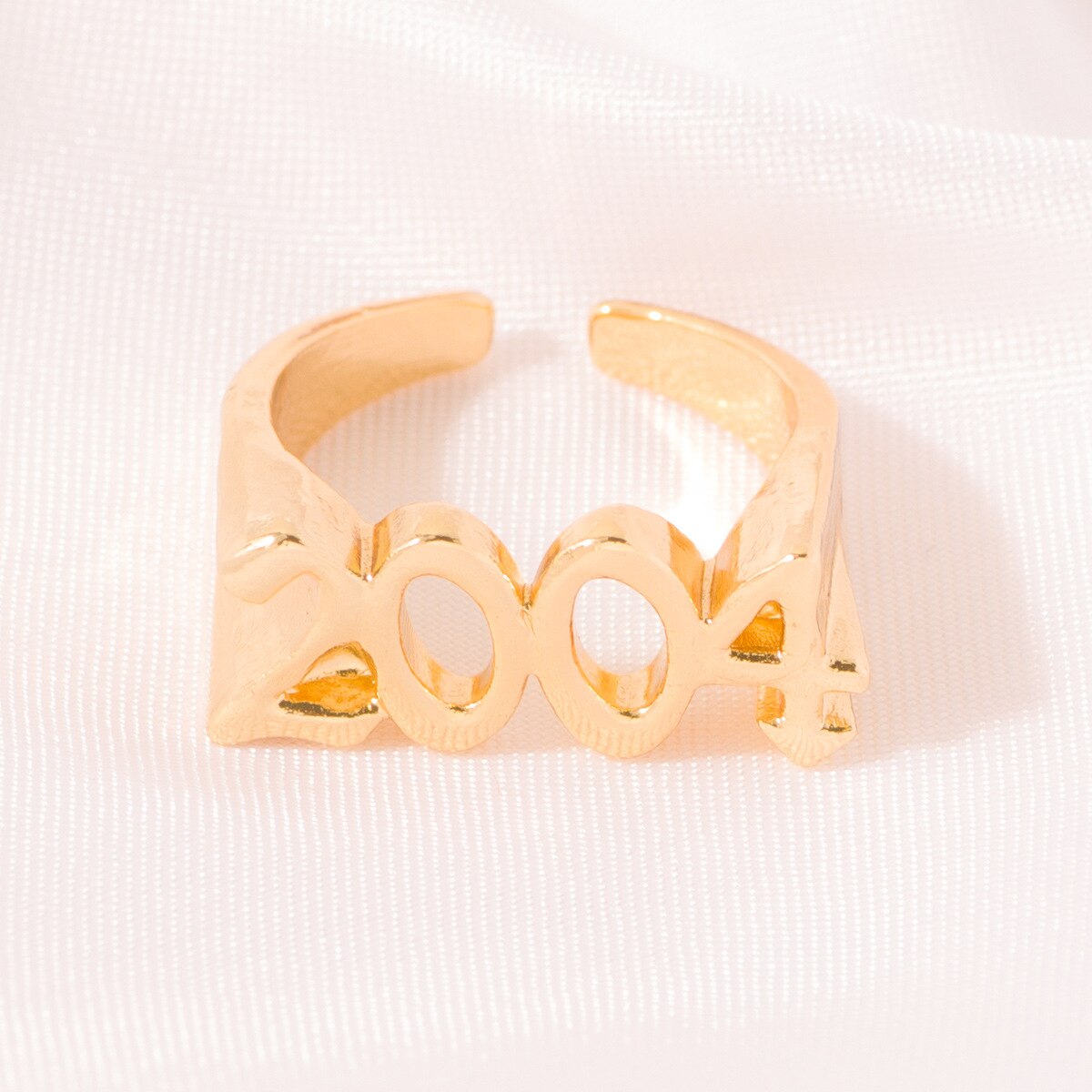 Year Number Ring for Women Stainless Steel Ring Simple Gold Rings Female Number Rings Best Friend Jewelry