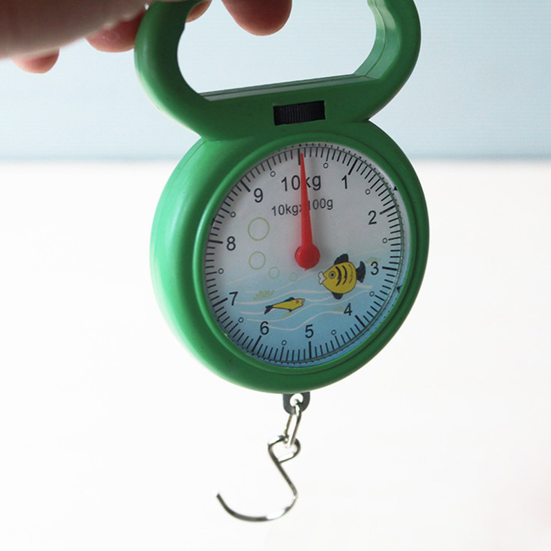 Mini 10kg Weighing Scales for Fishing Pocket Luggage Weight Scale Numeral Pointer Hook Hanging Scales Libra C1127 d