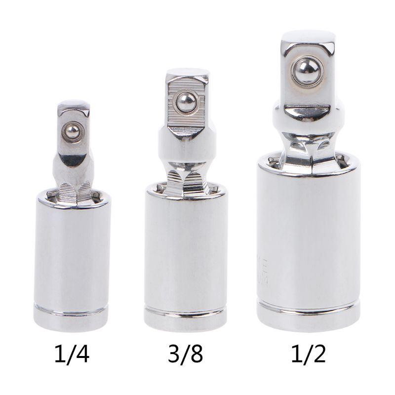 1/4 "3/8" 1/2 "Kruiskoppeling Set Ratchet Hoek Extension Bar Socket Adapter Handmatige En Pneumatische 360 Roterende adapter