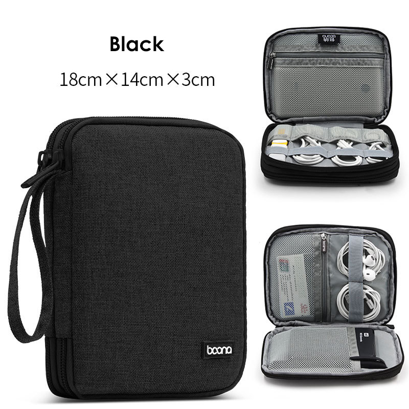 Grote Capaciteit Datakabel Opbergtas Reizen Elektronica Accessoires Organizer Pouch voor HDD Adapter Geheugenkaart Digitale Gadgets: 7