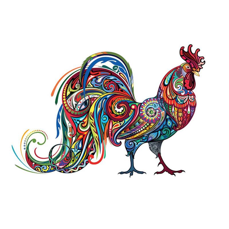 Künstlerische Tier Holz Puzzle Bull Katze Eule Cock Holz Jigsaw Puzzle Holz Puzzle Pädagogisches Spielzeug Für Kinder Erwachsene