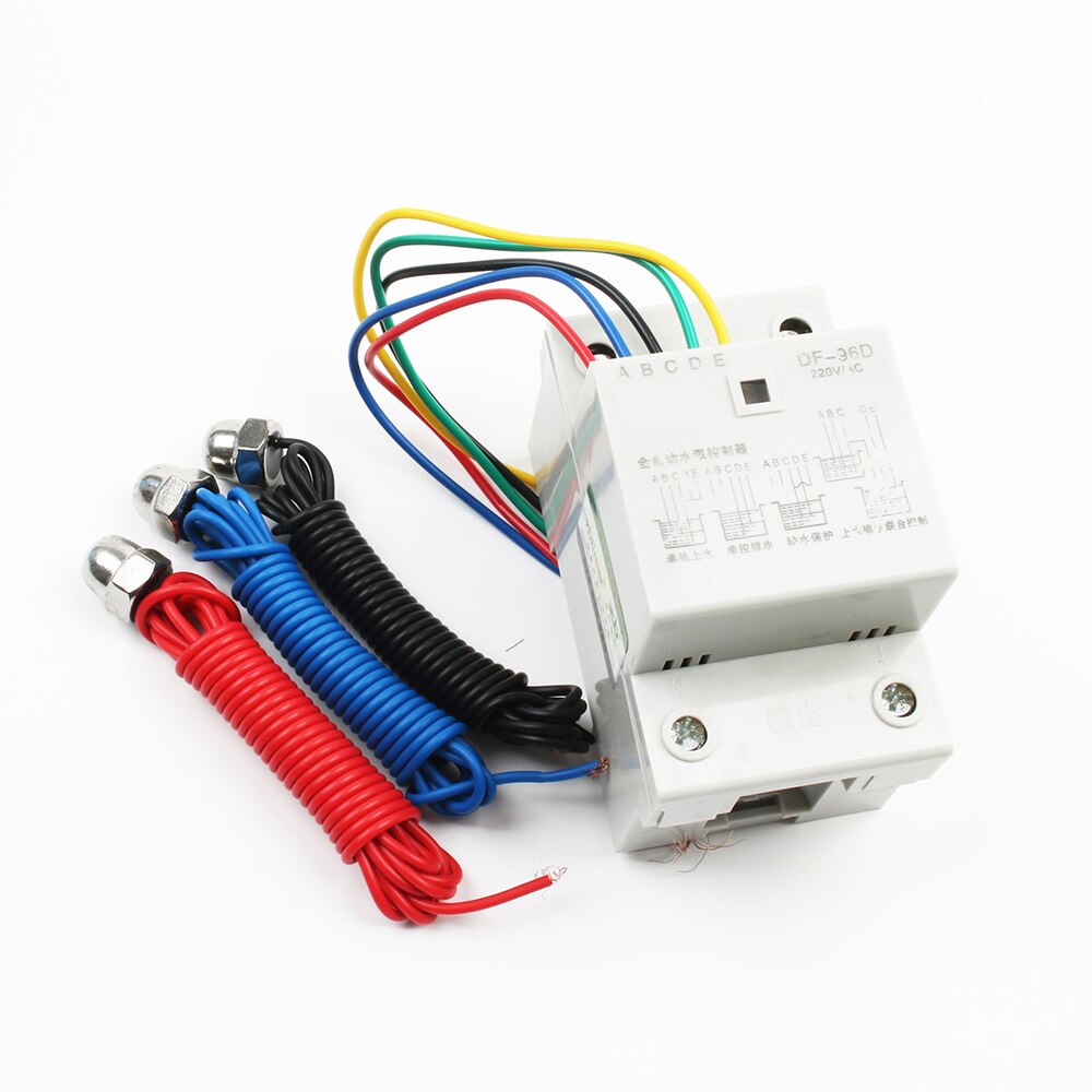 DF-96D Automatic Water Level Controller Switch 10A 220V Water tank Liquid Level Detection Sensor Water Pump Controller 2m wires