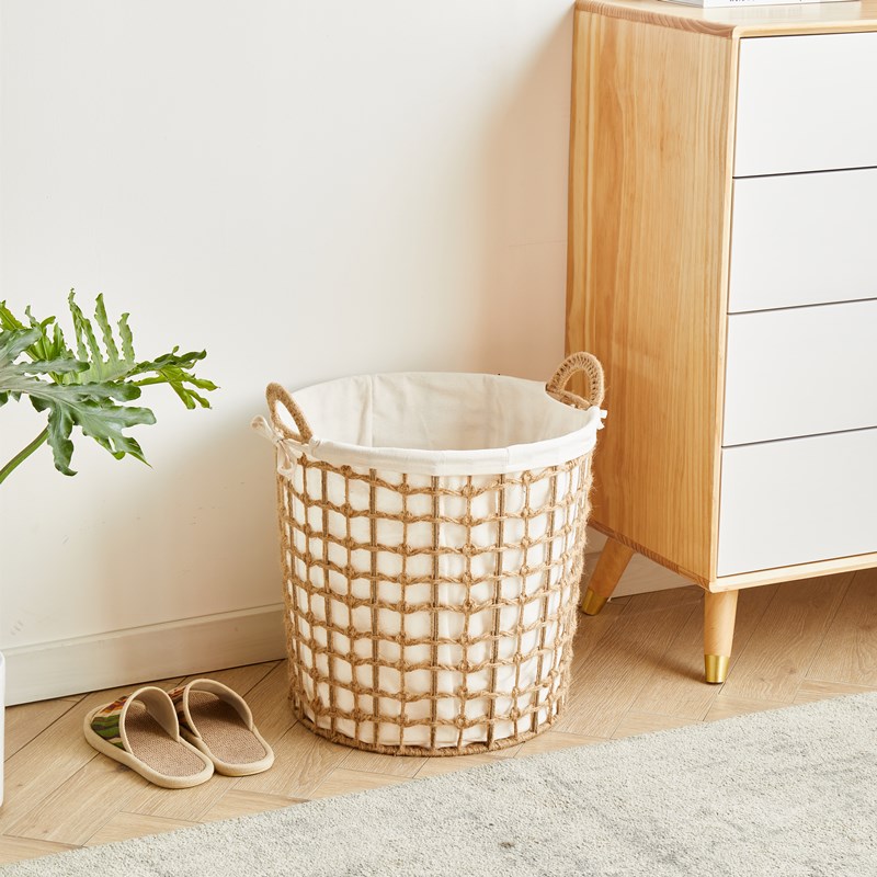 Stro Geweven Vuile Kleren Mand Vuile Kleren Opslag Mand Wasmand Speelgoed Opslag Mand Badkamer Wasmand