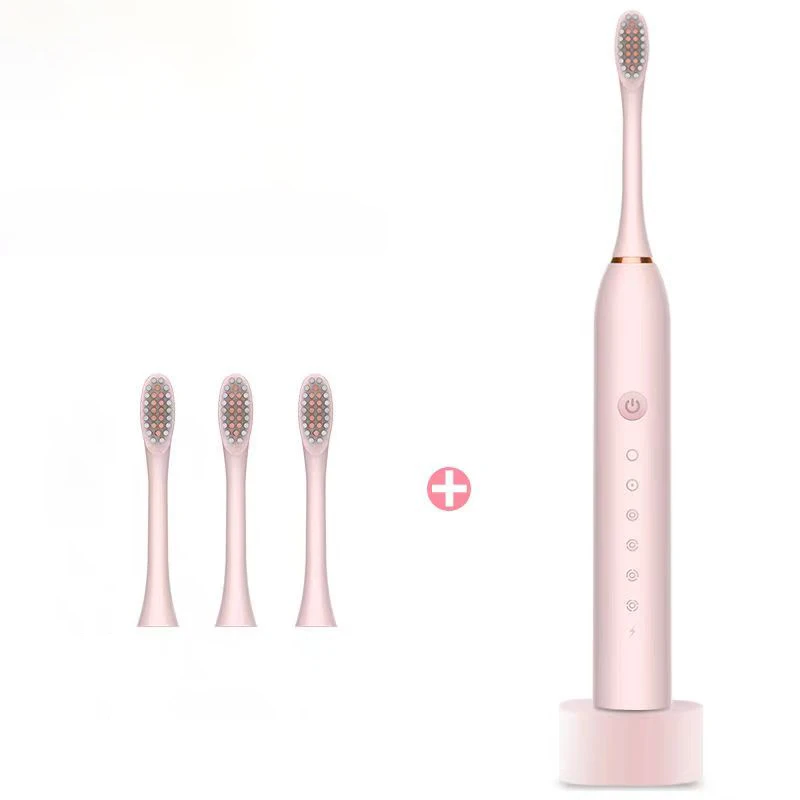 Xiaomi Mijia Electric Toothbrush Rechargeable USB 6 Mode Sonic Toothbrush IPX7 Waterproof Travel Box Holder replacement head: Ivory