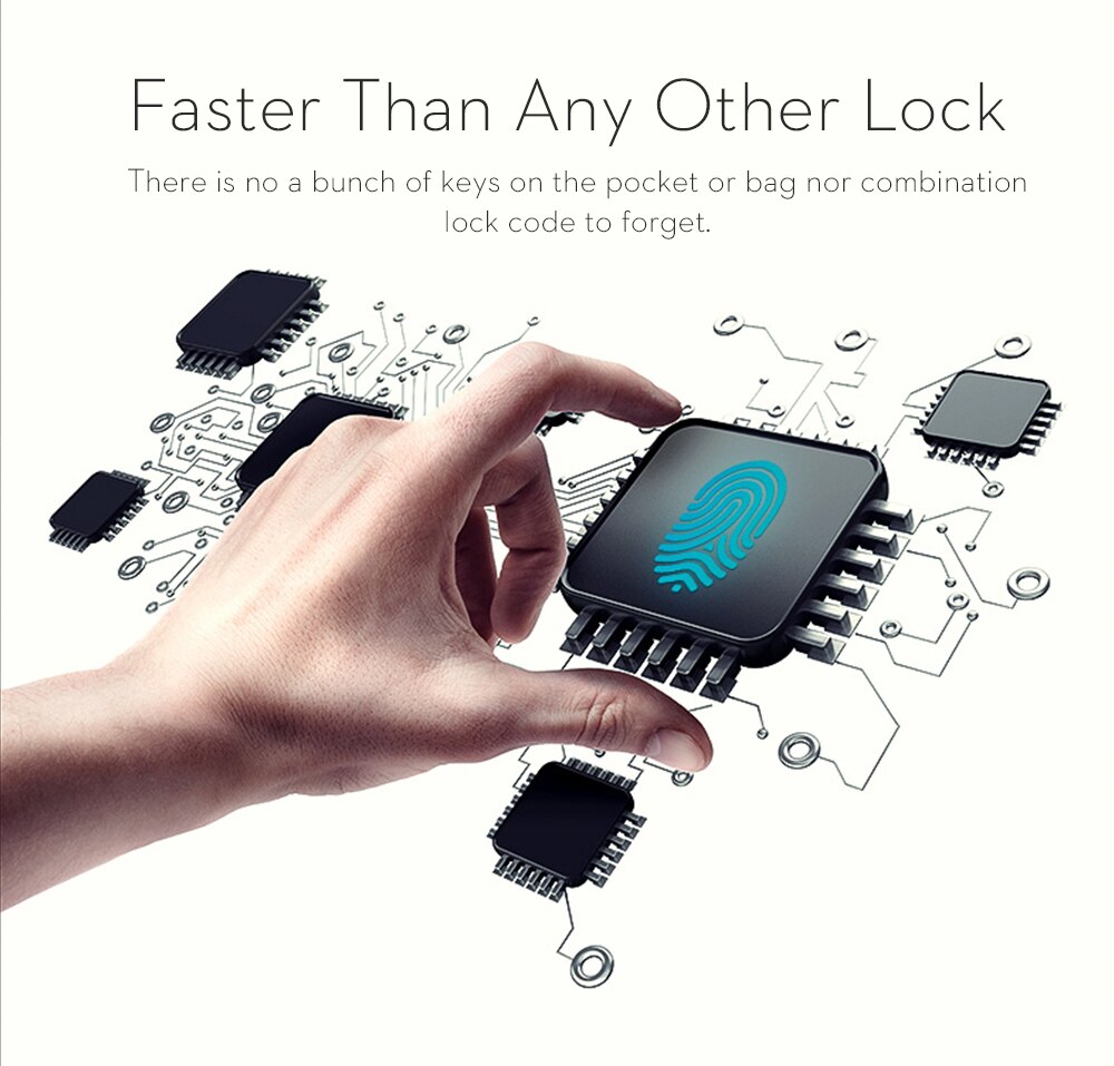 Candado de huella digital biométrico con bloqueo de almohadilla por Bluetooth y huella digital recargable por USB a prueba de agua IP66