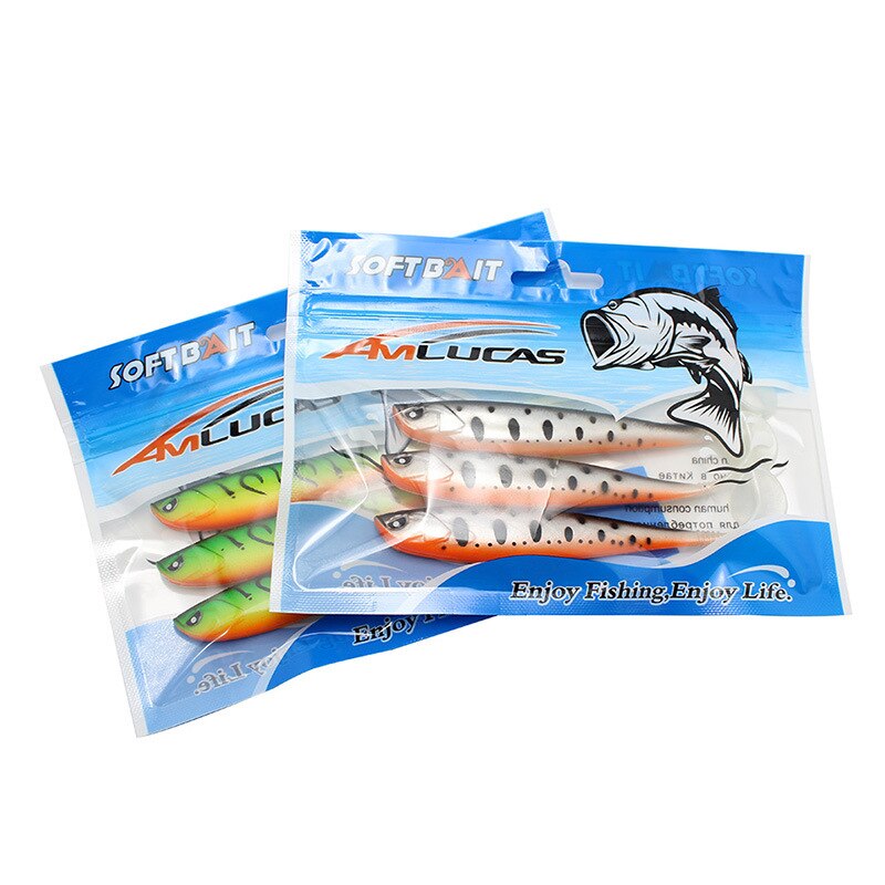 3 kpl 10g 13cm viehettä pehmeä syötti jigi vaapu shad swimbaits keinotekoinen silikoni syötti jigipää kalastus kumikala viehe