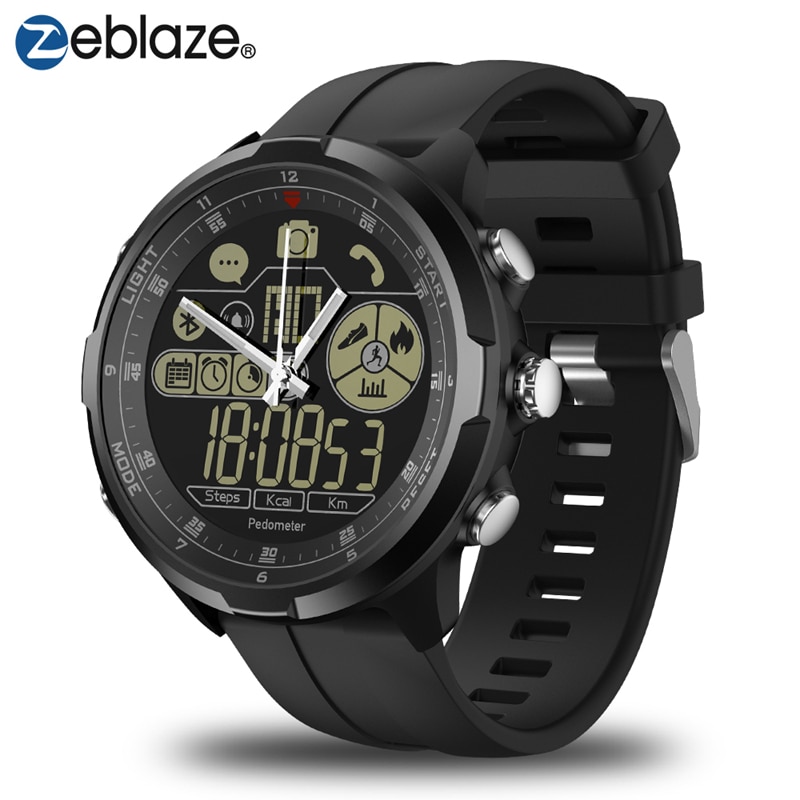 Neue Zeblaze VIBE 4 hybrid Flaggschiff Robuste Smartwatch 50M Wasserdicht 33-monat bereithalten Zeit 24h Alle- nasser Überwachung Clever Uhr